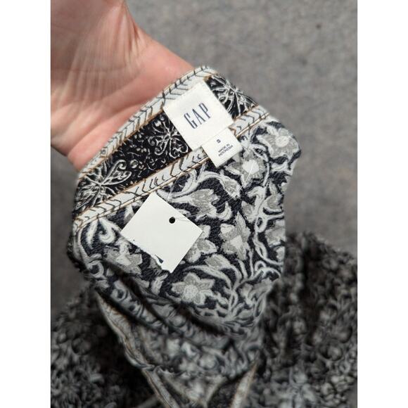 NWT Gap Size Small Cami Dress Pattern Slit Zipper Loose Fit Midi - Picture 11 of 11